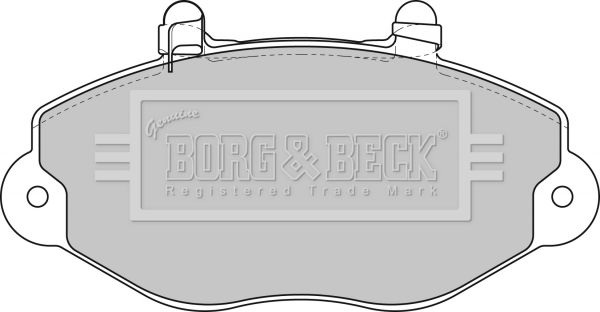 BORG & BECK Комплект тормозных колодок, дисковый тормоз BBP1625